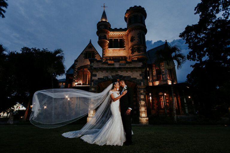 Jemmimah + Shea’s evening portraits at Stollmeyer’s Castle