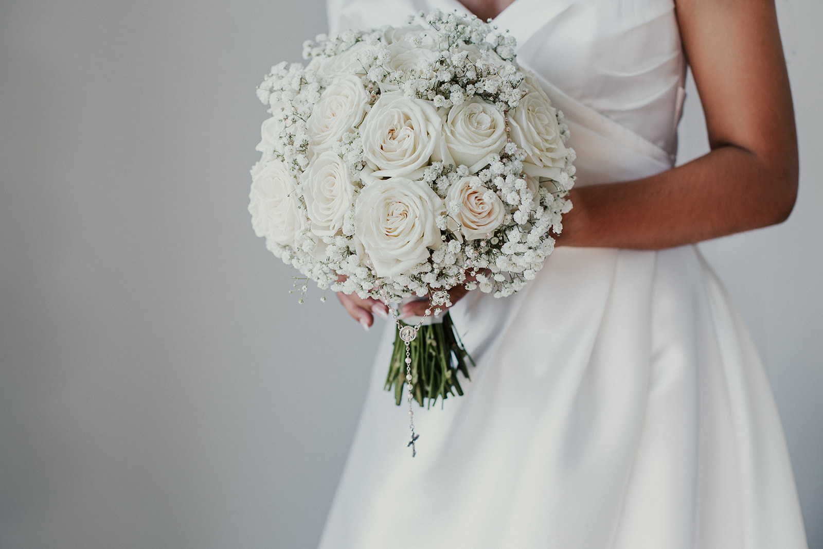 wedding bridal bouquet white roses, bridal bouquet trinidad